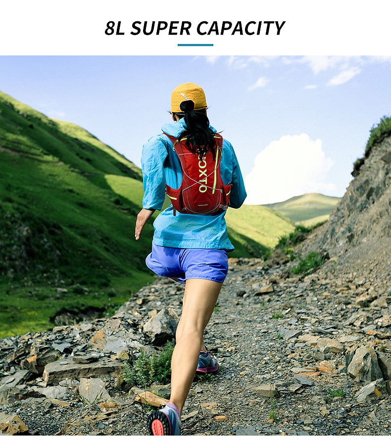 8L Hydration Vest Backpack – Running, Cycling, Hiking with 1.5L Bladder & 2x500ml Bottles